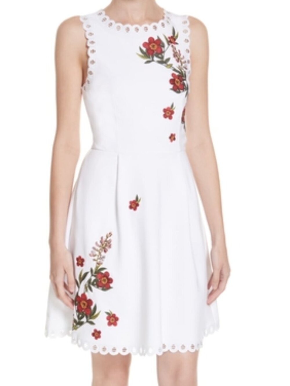 ✨ NWT Ted Baker London Kristil Kirstenbosch Embroidered Skater Dress Size 0/2 ✨
